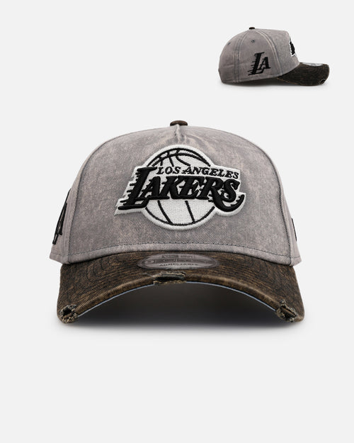 New Era Los Angeles Lakers 'Washed Storm Gray' 9FORTY A-Frame Snapback Gray