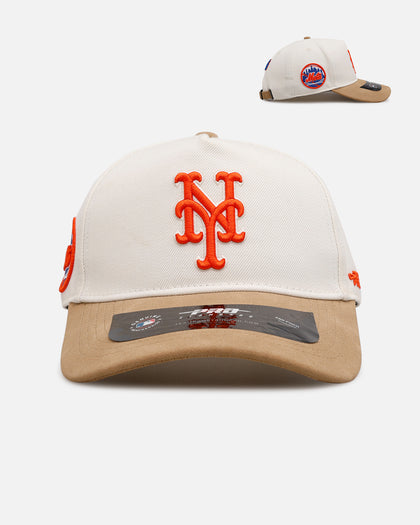 Pro Standard New York Mets 'Signature Suede' Pro Pinch Strapback Eggshell