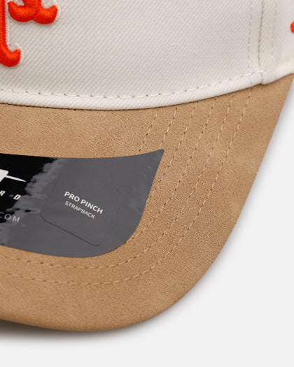 Pro Standard New York Mets 'Signature Suede' Pro Pinch Strapback Eggshell