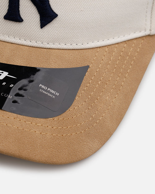 Pro Standard New York Yankees 'Signature Suede' Pro Pinch Strapback Eggshell