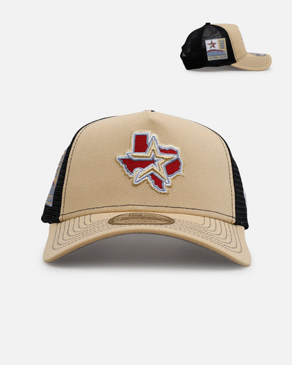 New Era Houston Astros 'Vintage Truckers' 9FORTY A-Frame Trucker Snapback Vegas Gold