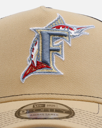 New Era Florida Marlins 'Vintage Truckers' 9FORTY A-Frame Trucker Snapback Vegas Gold