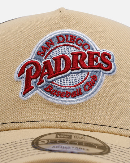 New Era San Diego Padres 'Vintage Truckers' 9FORTY A-Frame Trucker Snapback Vegas Gold
