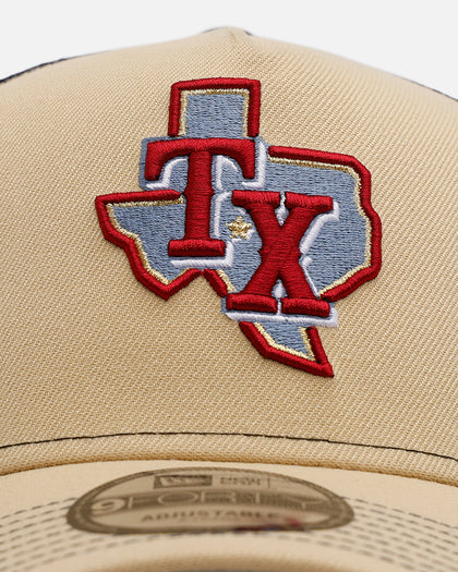 New Era Texas Rangers 'Vintage Truckers' 9FORTY A-Frame Trucker Snapback Vegas Gold