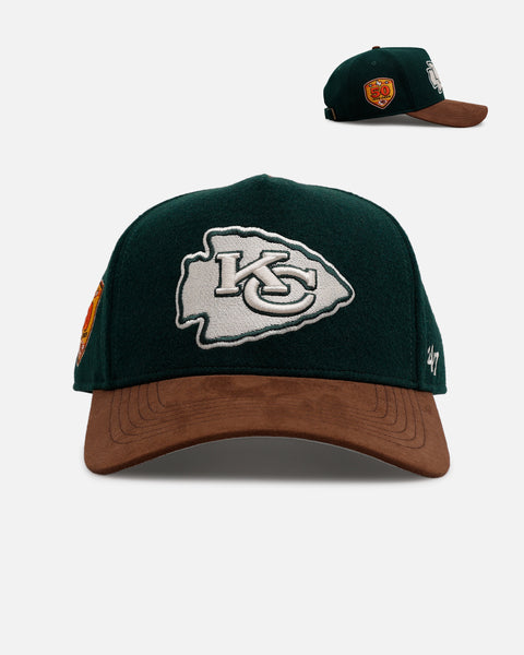 キャップ NFL Kansas City Chiefs parka & cap 47 Brand Kansas City Chiefs 'Fall Leaves' Clean Up Strapback Green