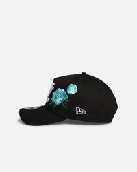New Era Anaheim Ducks 'Aqua Rose Embroidery' 9FORTY A-Frame Snapback Black/Aqua