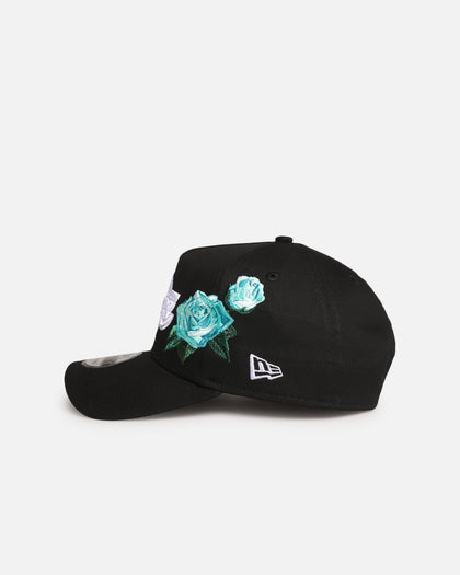 New Era Los Angeles Lakers 'Aqua Rose Embroidery' 9FORTY A-Frame Snapback Black/Aqua