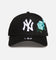 New Era New York Yankees 'Aqua Rose Embroidery' 9FORTY A-Frame Snapback Black/Aqua
