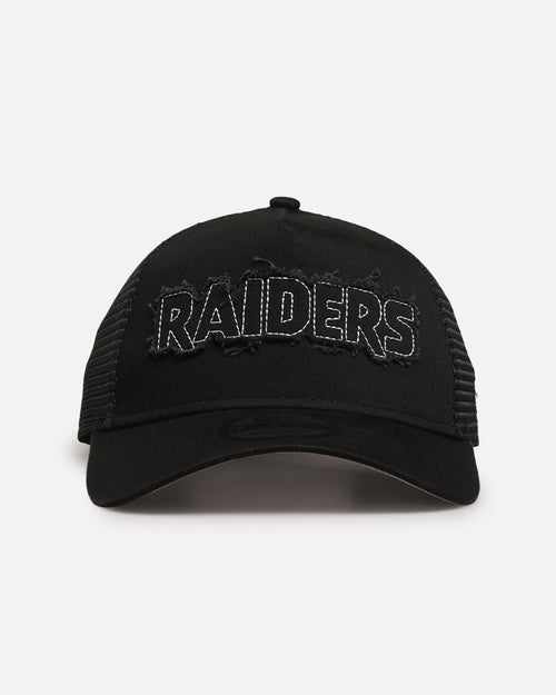 New Era Las Vegas Raiders 'Distressed' 9FORTY A-Frame Trucker Snapback Black/White