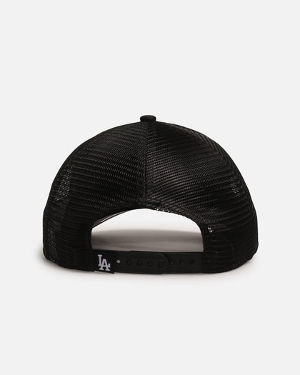 New Era Los Angeles Dodgers 'Distressed' 9FORTY A-Frame Trucker Snapback Black/White