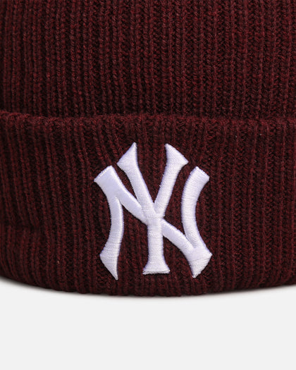 New Era New York Yankees 'Melange' Knitted Beanie Burgundy