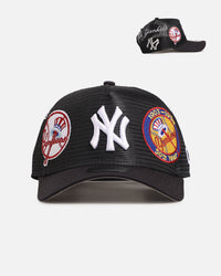 New Era New York Yankees 'Mesh Crown All Over Logos' 9FORTY A-Frame Snapback Official Team Colour
