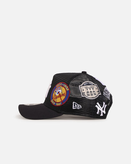 New Era New York Yankees 'Mesh Crown All Over Logos' 9FORTY A-Frame Snapback Official Team Colour