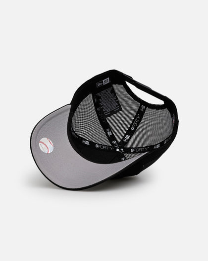 New Era Boston Red Sox 'Distressed' 9FORTY A-Frame Trucker Snapback Black/White