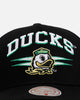 Mitchell & Mess Oregon Ducks 'Shadow Script' Pro Pinch Snapback Black