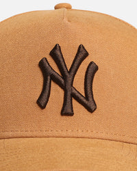 New Era New York Yankees 'Washed Canvas' 9FORTY A-Frame Snapback Bronze
