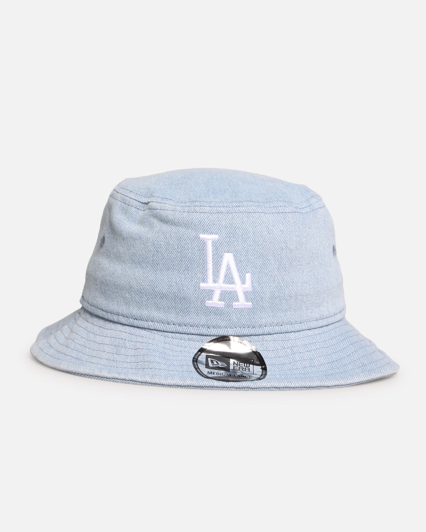 New Era Los Angeles Dodgers 'Washed Denim' Bucket Hat Blue Washed
