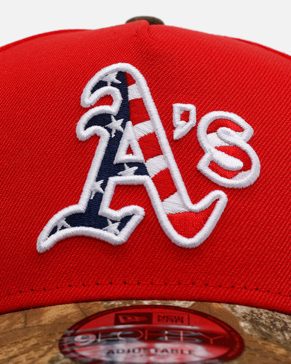 New Era Oakland Athletics 'Stars And Stripes' 9FORTY A-Frame Snapback Red