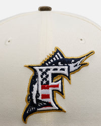 New Era Florida Marlins 'Stars And Stripes' 59FIFTY Fitted Chrome