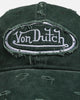 Von Dutch Distressed Dad Strapback Hat Washed Green