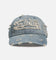 Von Dutch Washed Denim Strapback Hat Light Blue Acidwash