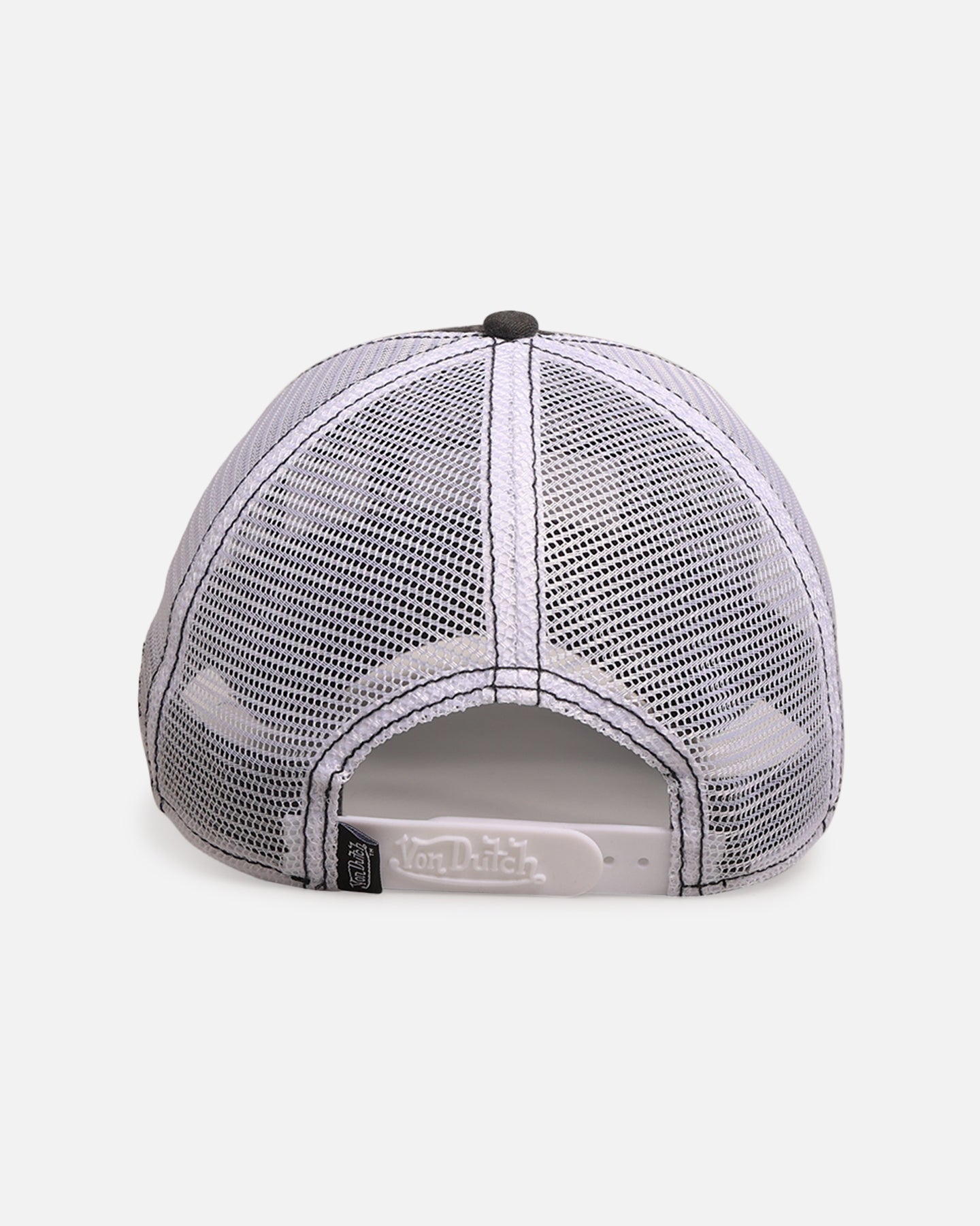 Von Dutch Destroyed Twill Trucker Snapback Washed Black | Culture