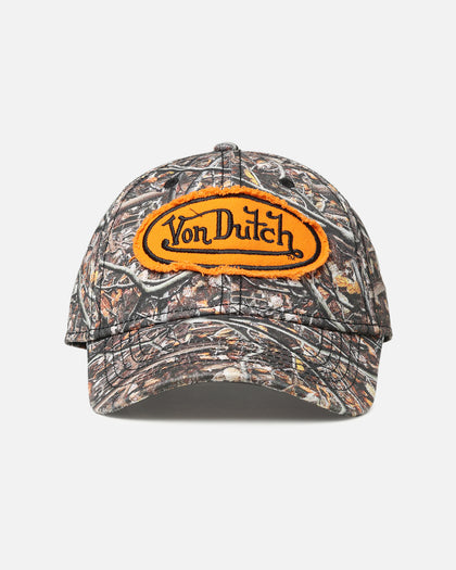 Von Dutch Woodcamo Dad Strapback Cap Camo/Orange
