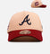New Era Atlanta Braves 'Volcano' 9FORTY A-Frame Snapback Peach