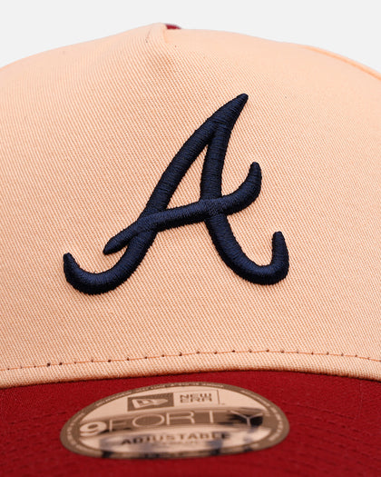 New Era Atlanta Braves 'Volcano' 9FORTY A-Frame Snapback Peach
