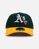 New Era Oakland Athletics 'Team Color Hearts' 9FORTY A-Frame Snapback Official Team Color