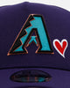 New Era Arizona Diamondbacks 'Team Color Hearts' 9FORTY A-Frame Snapback Official Team Color