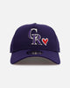 New Era Colorado Rockies 'Team Color Hearts' 9FORTY A-Frame Snapback Official Team Color