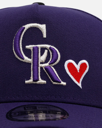New Era Colorado Rockies 'Team Color Hearts' 9FORTY A-Frame Snapback Official Team Color