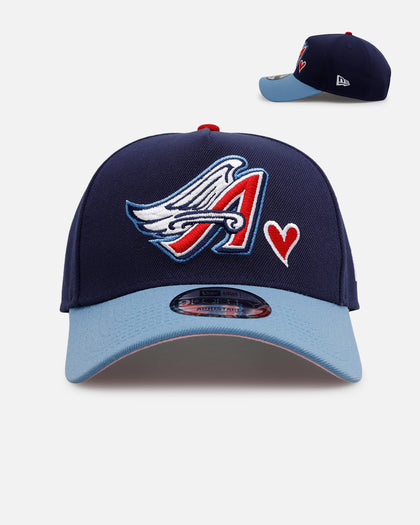 bike helmet witht the la angels team logo New Era Los Angeles Angels 'Team Color Hearts' 9FORTY A-Frame Snapback