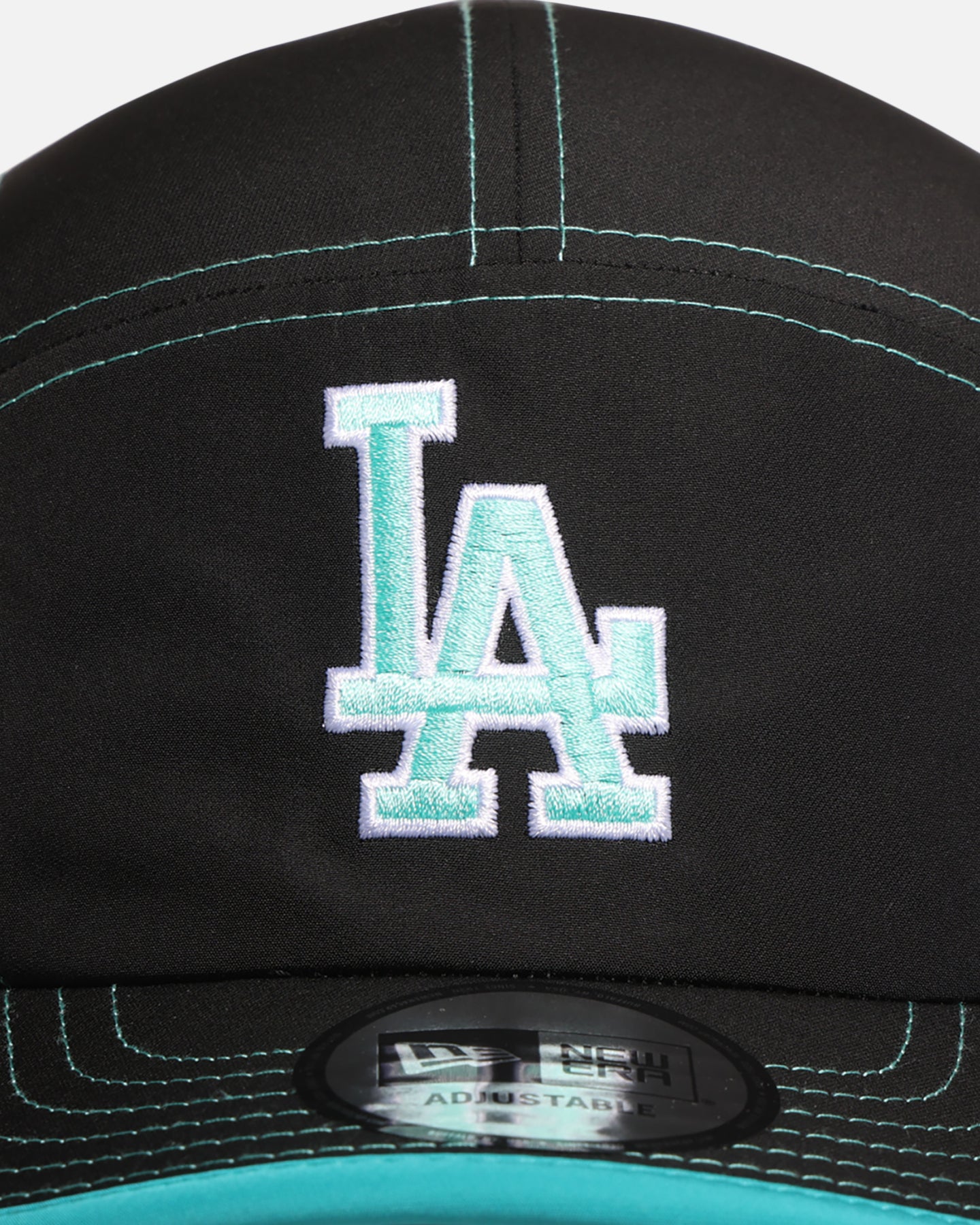 AQUAα 黒 タッパー Lサイズ MLB New Era Los Angeles Dodgers 'Black Aqua' Camper Strapback Black