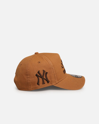 New Era New York Yankees 'Washed Canvas' 9FORTY A-Frame Snapback Walnut