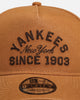 New Era New York Yankees 'Washed Canvas' 9FORTY A-Frame Snapback Walnut