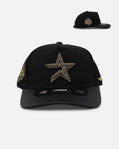 Pro Standard Houston Astros 'Gold Twist' Pro Pinch Strapback Black