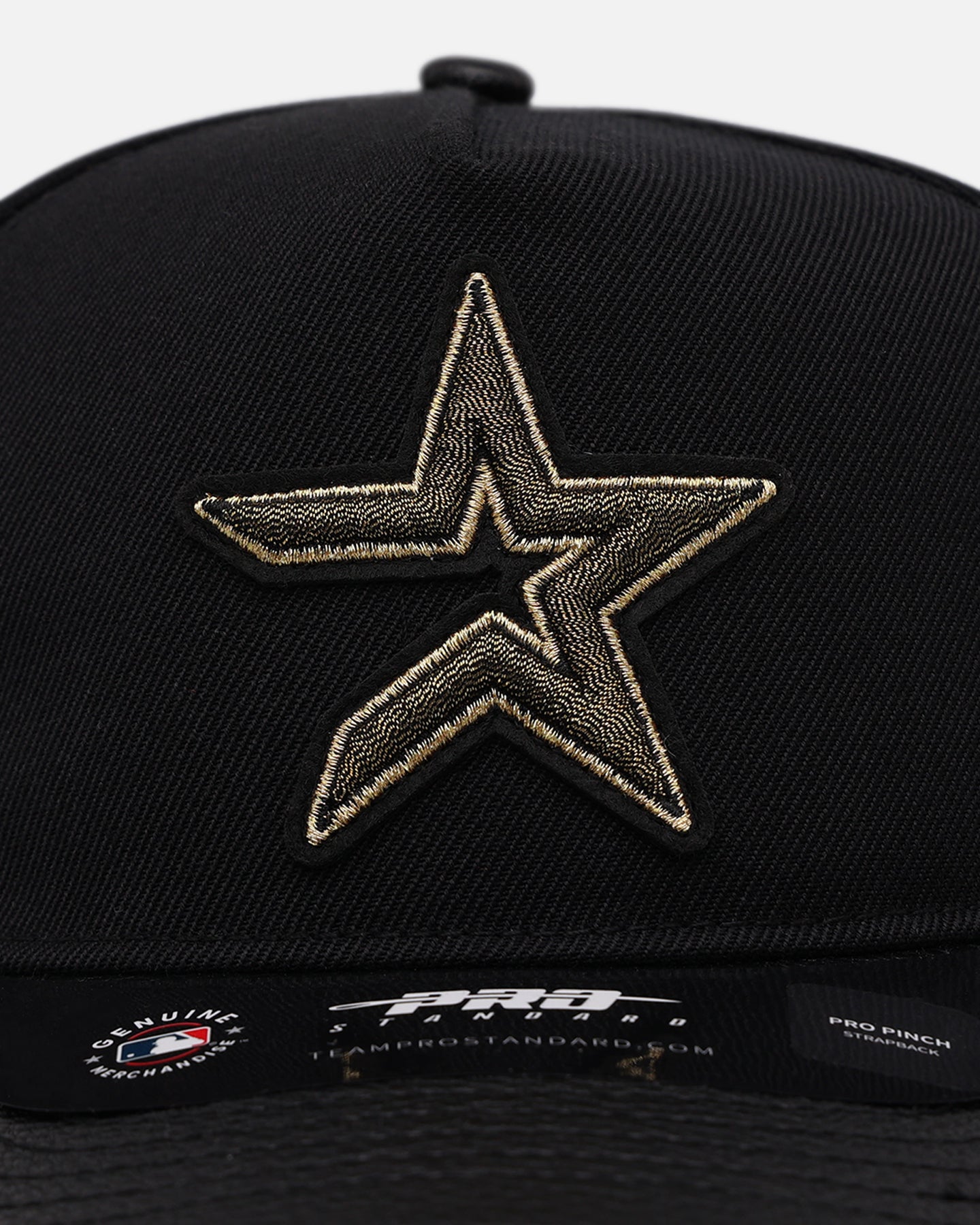 Pro Standard Houston Astros 'Gold Twist' Pro Pinch Strapback Black