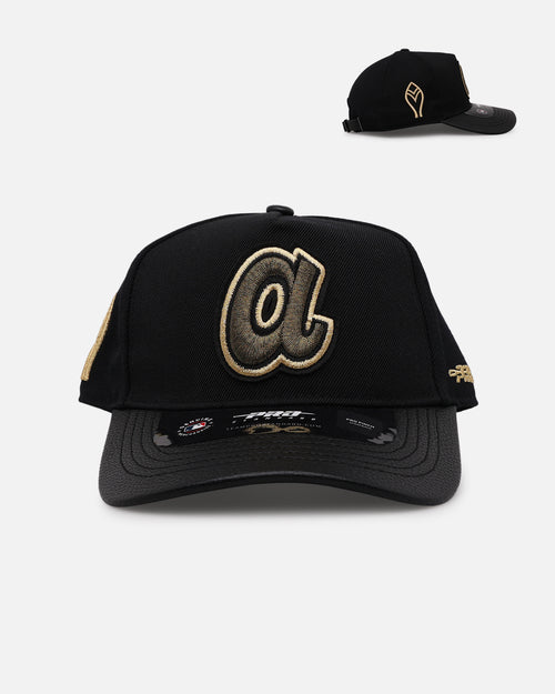 Pro Standard Atlanta Braves 'Gold Twist' Pro Pinch Strapback Black/Gold