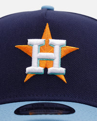 New Era Houston Astros 'Coral' 9FORTY A-Frame Snapback Navy/Sky