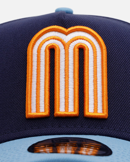 New Era Mexico National Baseball Team 'Coral' 9FORTY A-Frame Snapback Navy/Sky