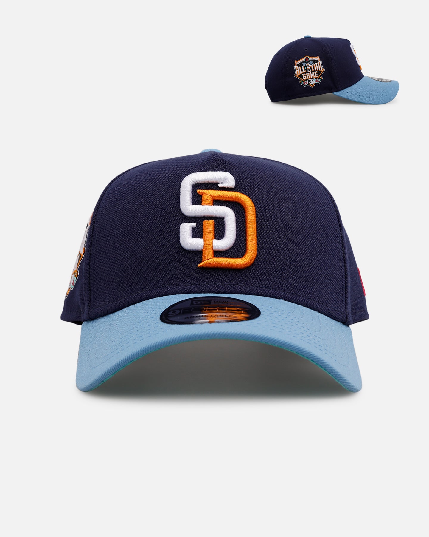 New Era San Diego Padres 'Coral' 9FORTY A-Frame Snapback Navy/Sky