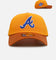 New Era Atlanta Braves 'Beer' 9FORTY A-Frame Snapback Gold/Brown