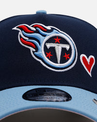 New Era Tennessee Titans 'Team Color Hearts' 9FORTY A-Frame Snapback Official Team Color