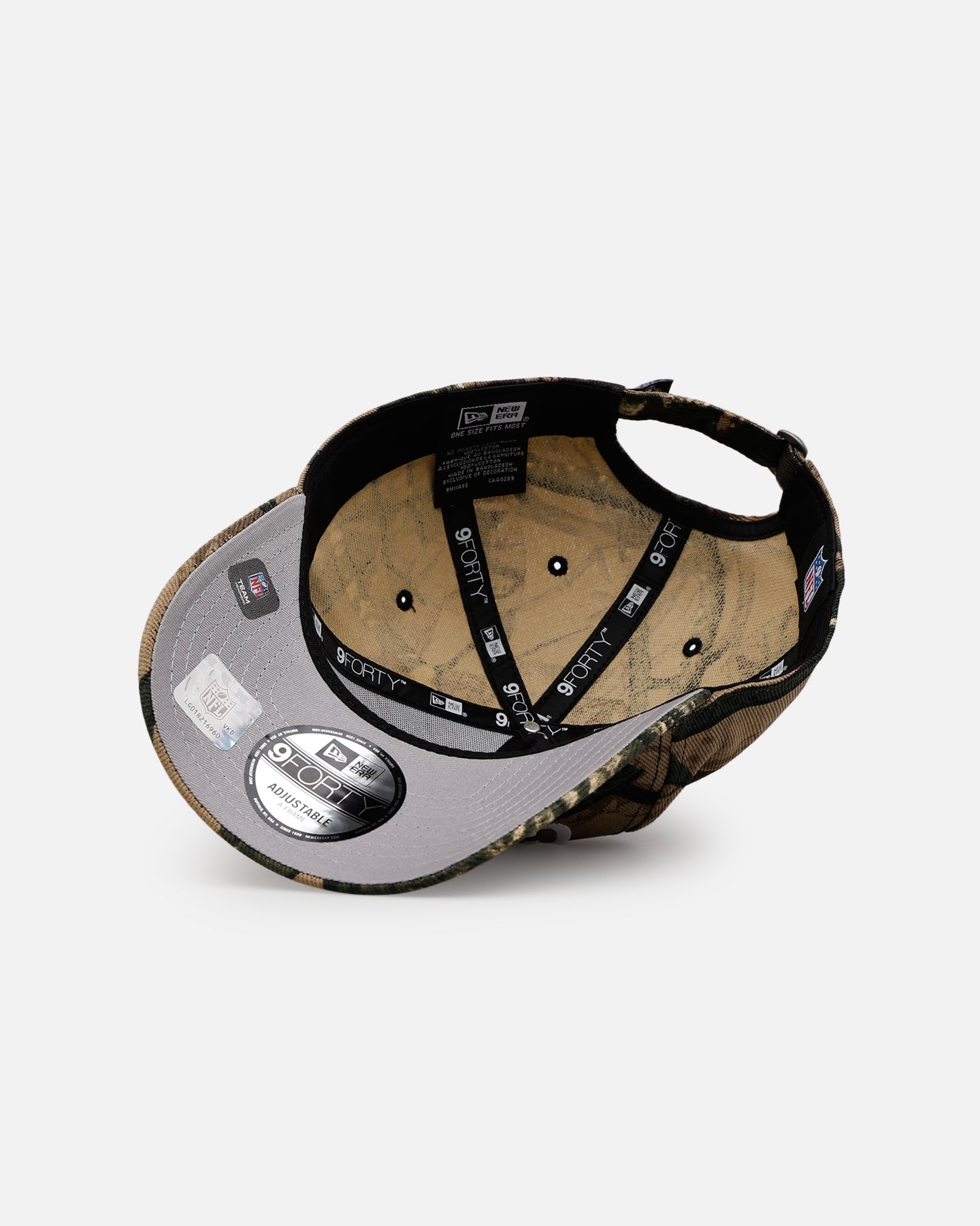Cappellino New Era 59Fifty Chicago Bears - Wood Camo, Taglia 7 1/8, Unisex Bambino