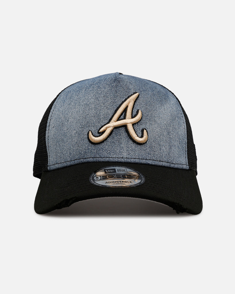 New Era Atlanta Braves 'Bleach' 9FORTY A-Frame Trucker Snapback