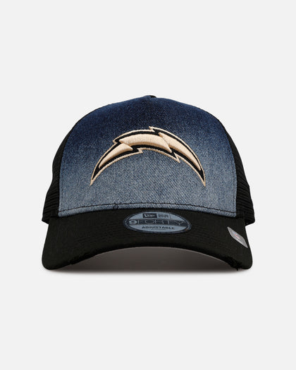 New Era Los Angeles Chargers 'Bleach' 9FORTY A-Frame Trucker Snapback Denim