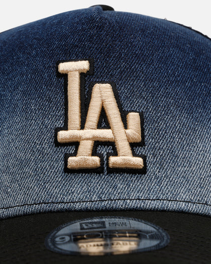 New Era Los Angeles Dodgers 'Bleach' 9FORTY A-Frame Trucker Snapback Denim