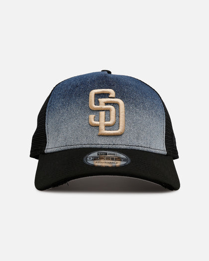 New Era San Diego Padres 'Bleach' 9FORTY A-Frame Trucker Snapback Denim